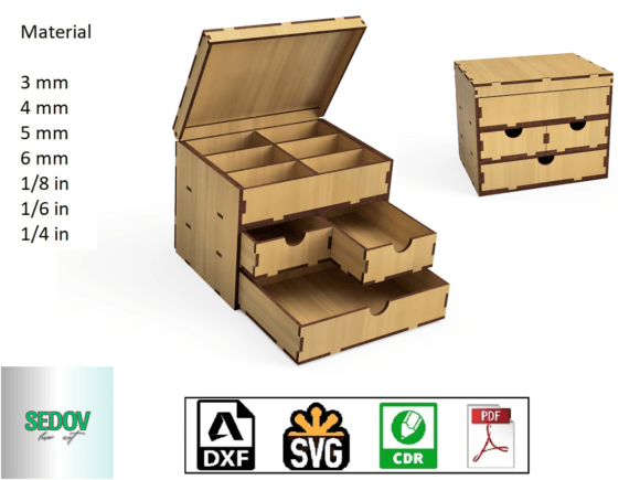 Download Laser Cut Organizer - Jewelry Box Casket - Premium Resources