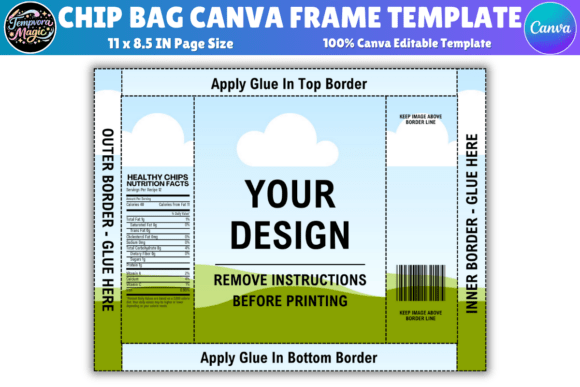 Download Chip Bag Canva Frame Editable Template - Editable template Collection